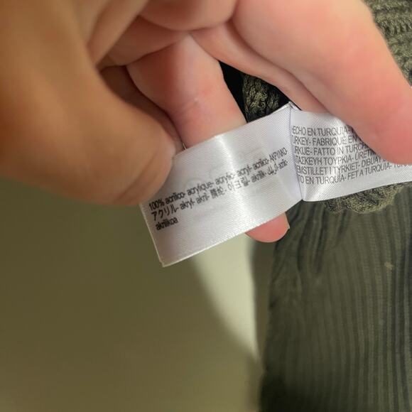 Zara green crop turtleneck knit sweater bell sleeves sz S - Picture 6 of 6